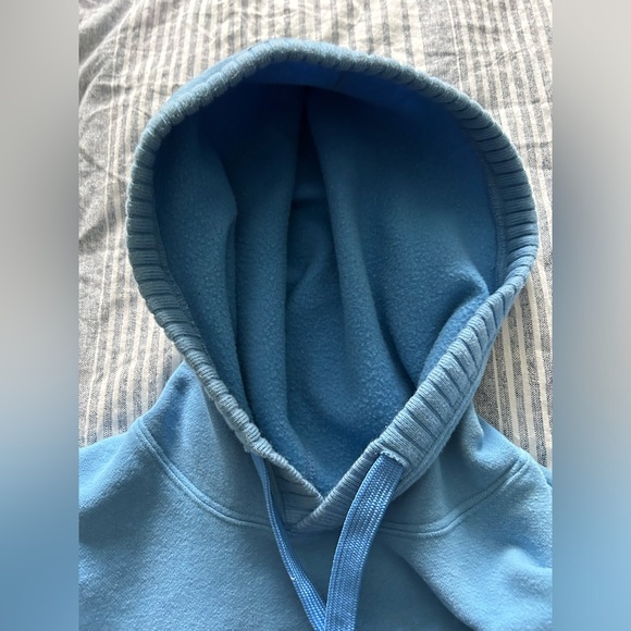 Vintage Adidas Hoodie Baby Blue Unisex Medium - Picture 6 of 10